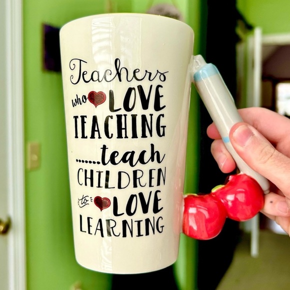 Other - Figural Teacher's Apple Ceramic Dining Kitchenware Coffee Tea Mug